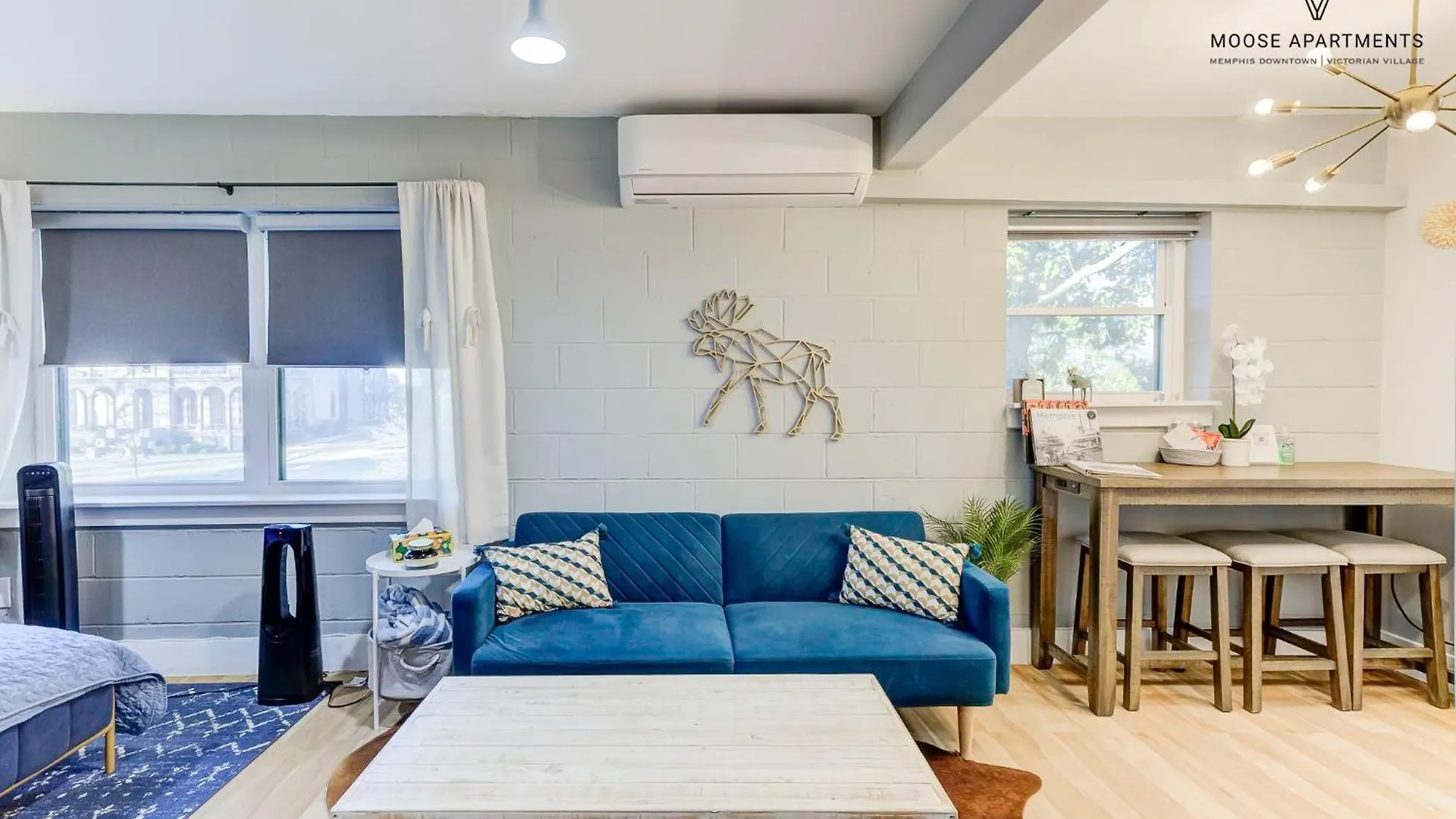 The Moose #7 - Instaworthy Studio With Amazing Views, Free Parking & Heated King Bed Memphis Apartment